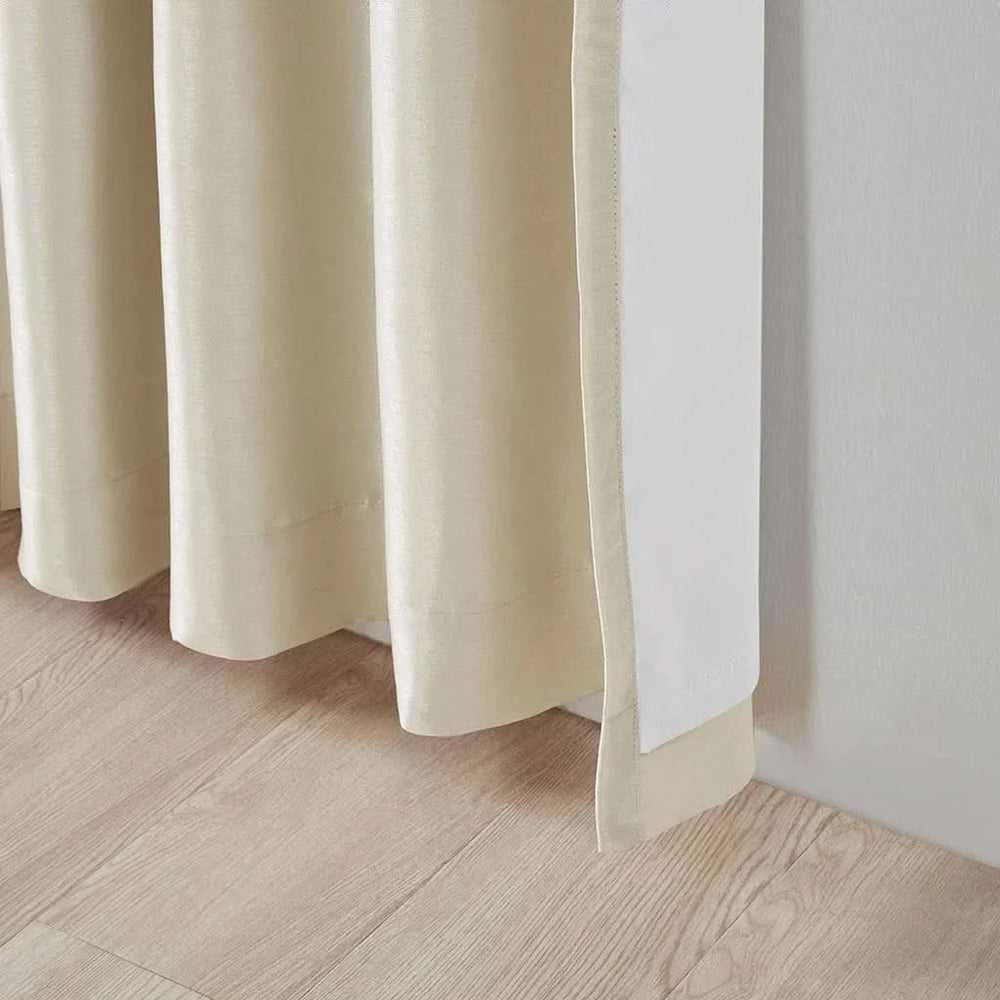 Blackout Curtain Polyester Twist Tab Champagne 50x84 Inches Room Darkening Media 10