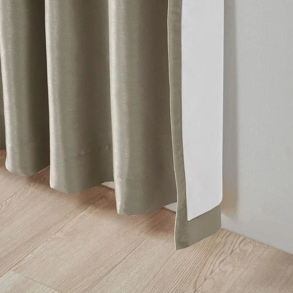 Total Blackout Window Curtain Polyester Twist Tab Pewter 50x84 Panel Media 14