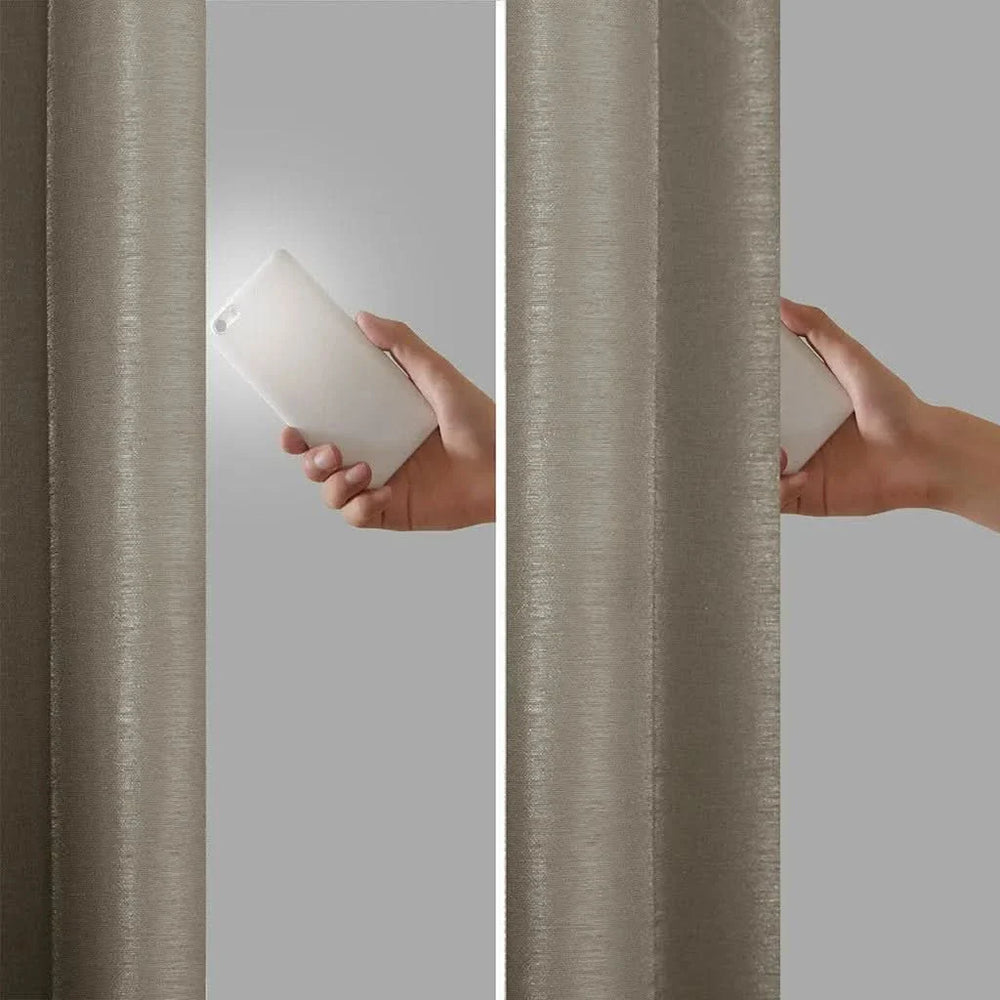 Blackout Window Curtain Polyester Twist Tab Top Pewter 50x95 Light Blocking Media 6