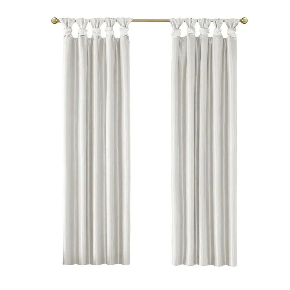 Blackout Curtain Panel Polyester Twist Tab Total Blackout Window Treatment Media 2