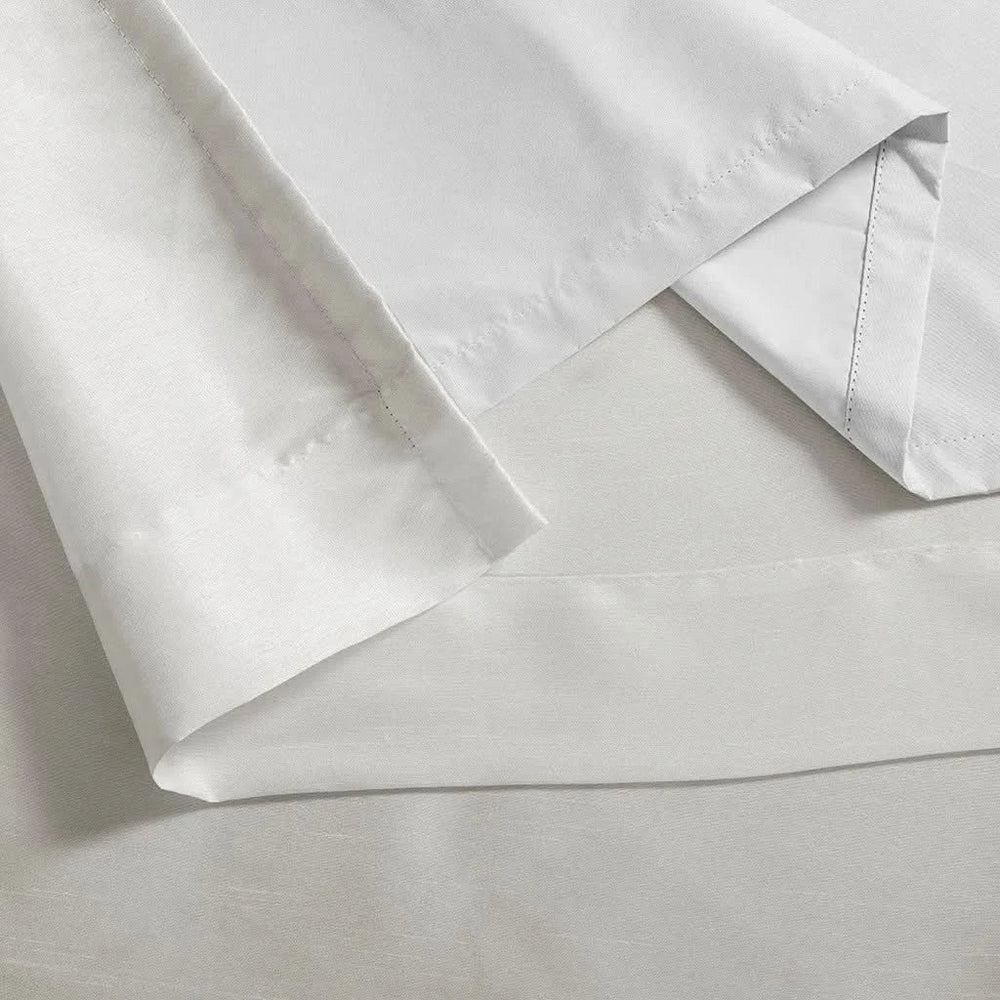 Blackout Curtain Polyester White Twist Tab Panel 50x95 Inches Room Darkening Media 9