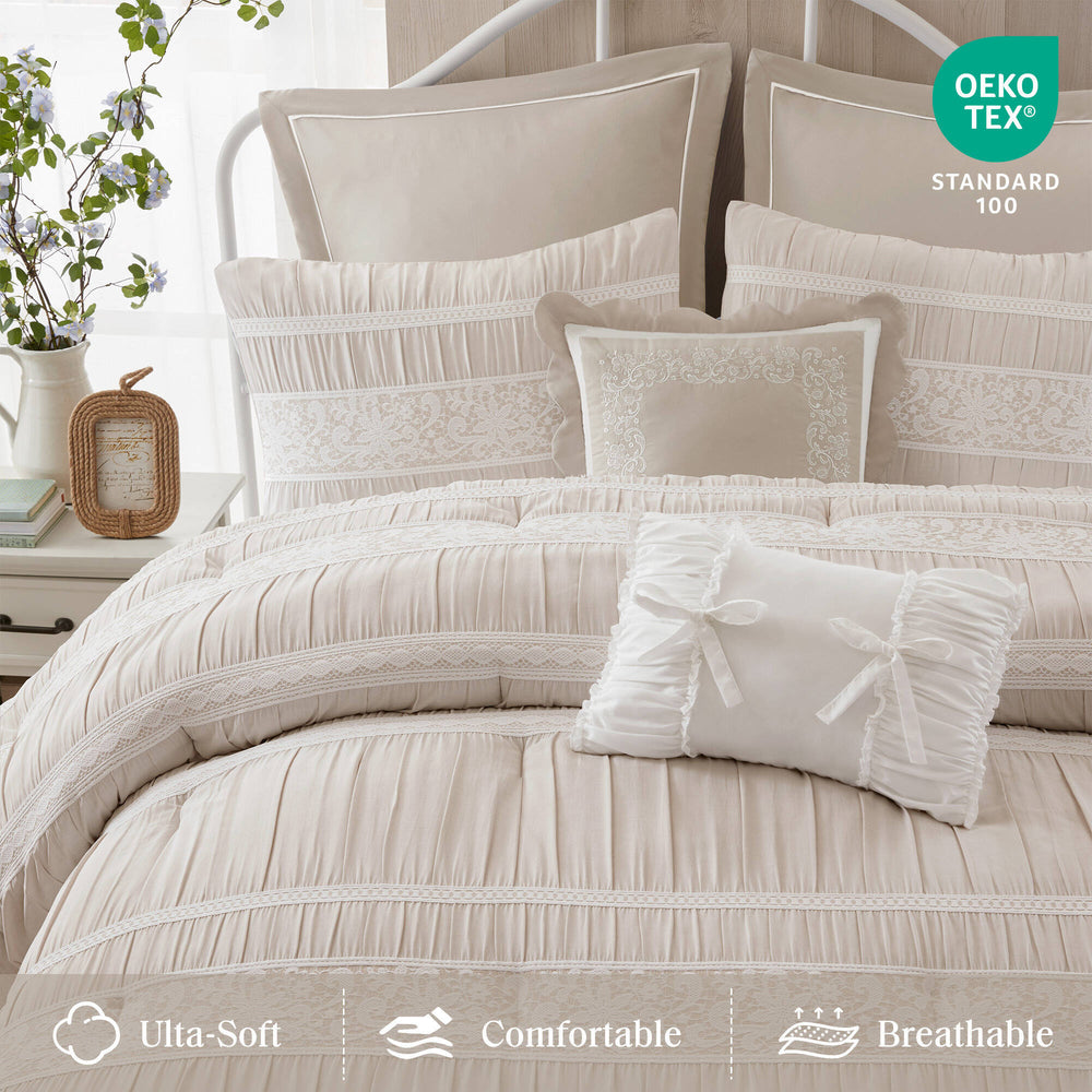 7- Piece Queen Jacquard Comforter Set Media 8