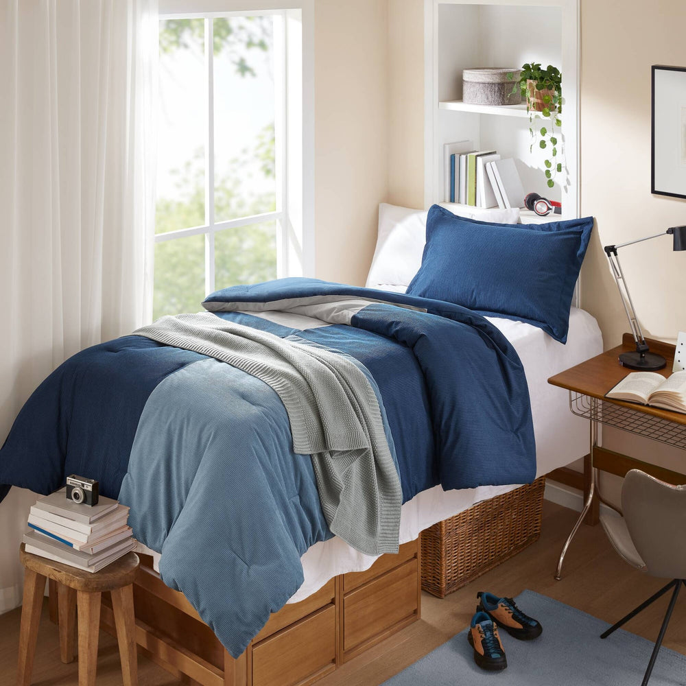 2 Pieces Twin/Twin XL Comforter Set,Blue Media 11