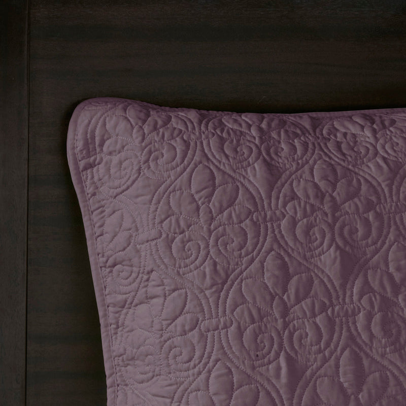 Reversible Bedspread Set Purple Queen
