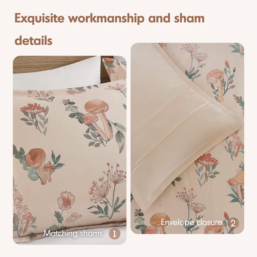4- Piece Full/Queen Mushroom Garden Comforter Set Media 7