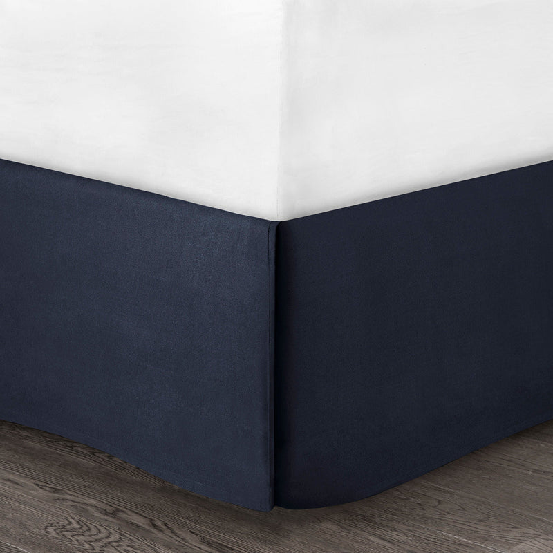 Embroidered 7 Piece Comforter Set Navy Queen