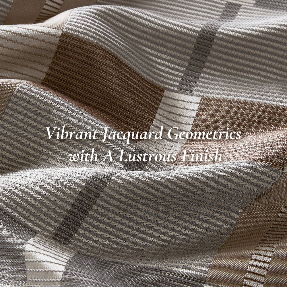 8 PCS Queen Jacquard Oversized Duvet Style Comforter Set Taupe Media 5