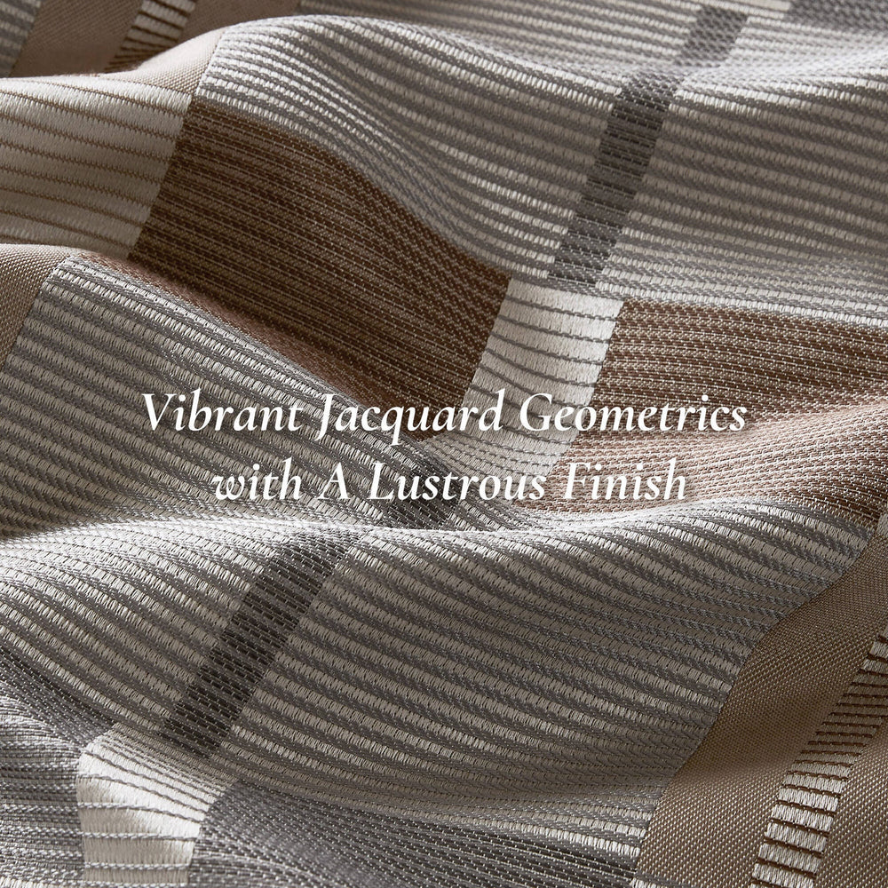 8 PCS Queen Jacquard Oversized Duvet Style Comforter Set Taupe Media 5