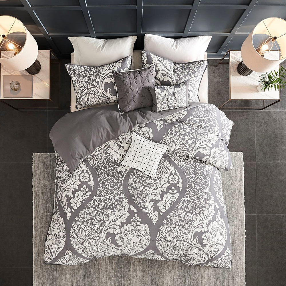 Full/Queen 6 Piece Printed Duvet Cover Set Media 11