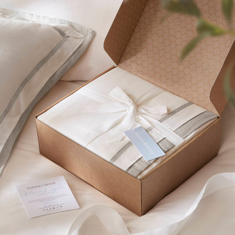 3 Pieces Full/Queen Duvet Cover Set,White+Gray