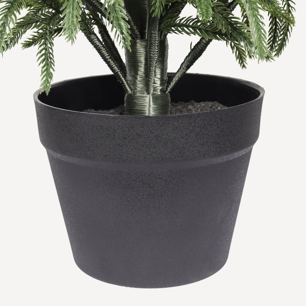 4' Artificial Real Touch  Pine Tree in Black Plastic Pot, 2pc/set Media 13