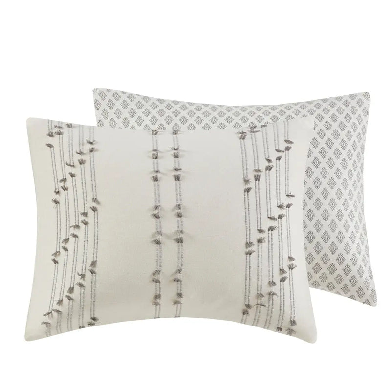3 Piece Cotton Jacquard Duvet Cover Set