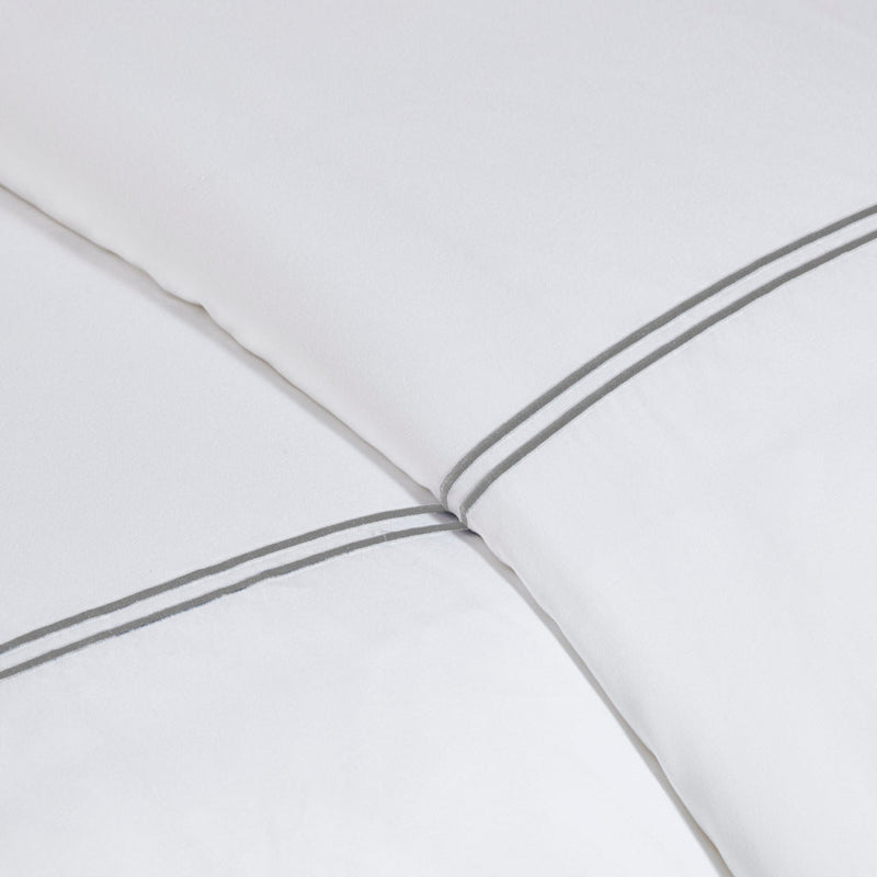 Full/Queen 100% Cotton Sateen Embroidered Comforter Set