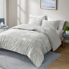 Crushed Velvet Sherpa Reversible Comforter Set perspective