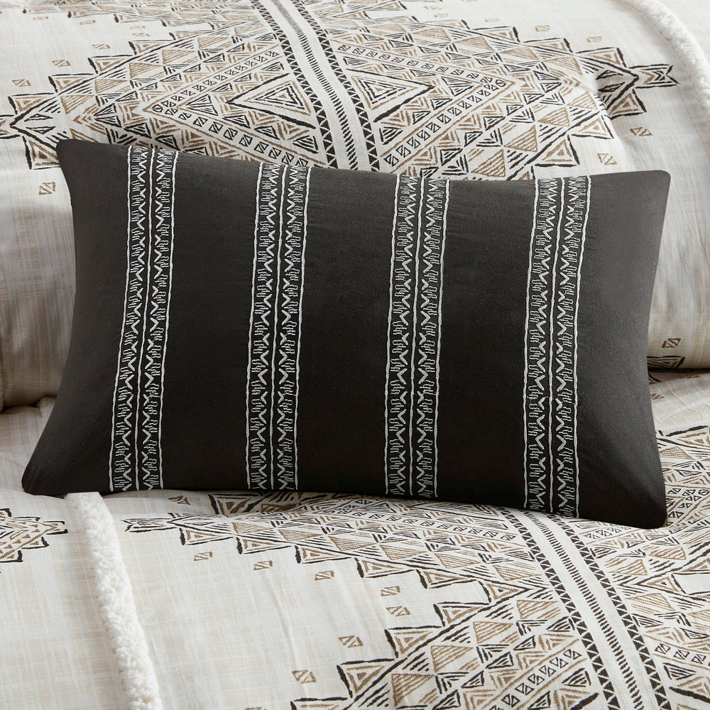 Full/Queen 4 Piece Printed Duvet Cover Set with Throw Pillow Media 15