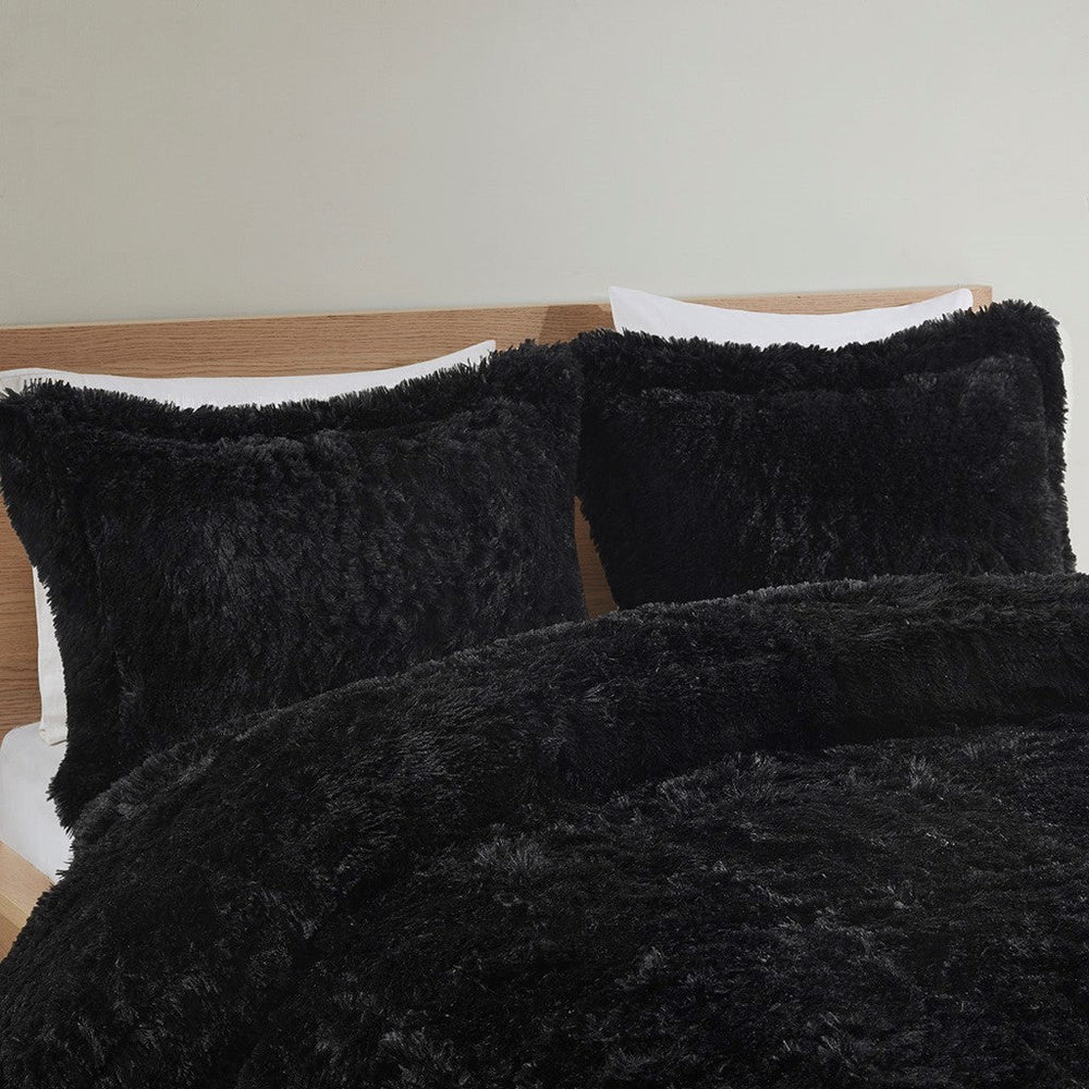 Twin/Twin XL Shaggy Long Fur Comforter Mini Set Media 9