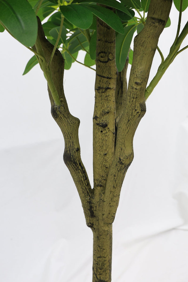 5.2FT Realistic Faux Tree with Lifelike Foliage in Green, Durable Plastic Construction for Indoor and Outdoor Use