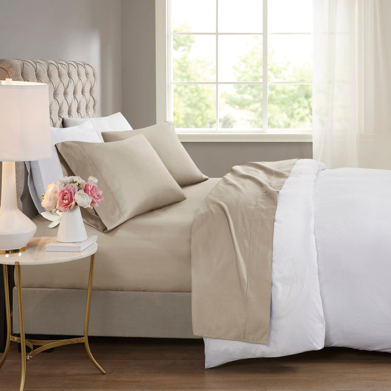 4-Piece Cooling Cotton Blend Sheet Set