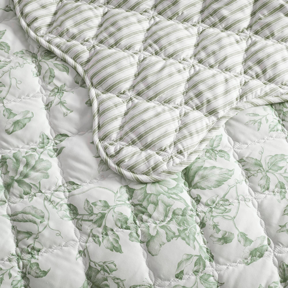 4 Pieces King  Quilt Set with Decorative Pillow,Green Media 14