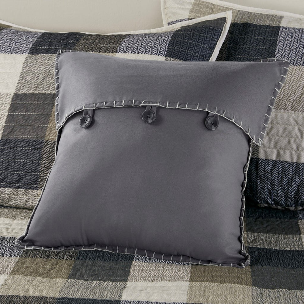 6 Piece Reversible Plaid Daybed Cover Set Neutral Daybed Media 8