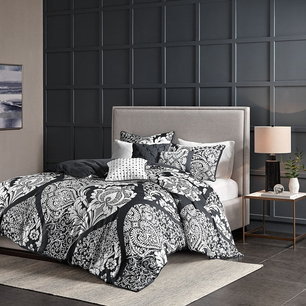 King/Cal King 6 Piece Printed Duvet Cover Set Media 4
