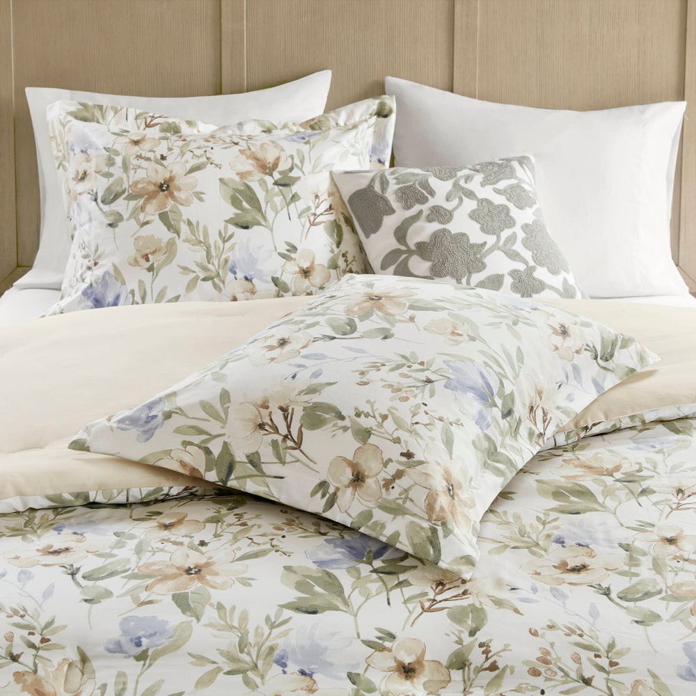 6PCS Cal King Cotton Sateen Print Oversized Comforter Set Media 15