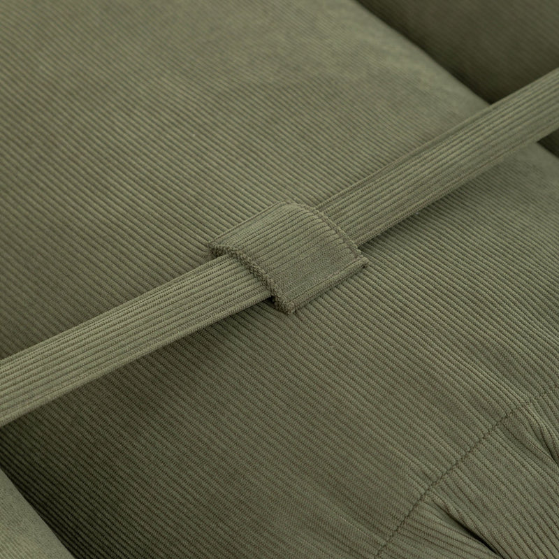 Corduroy Floor Sofa With Adjustable Straps & Multi Person Lounge Chair