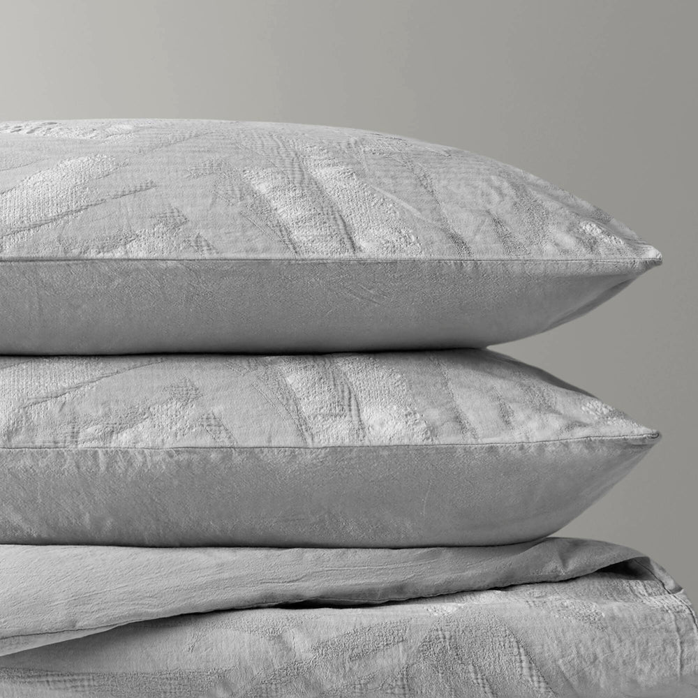 3 Pieces Full/Queen Cotton Duvet Set,Light Gray Media 11