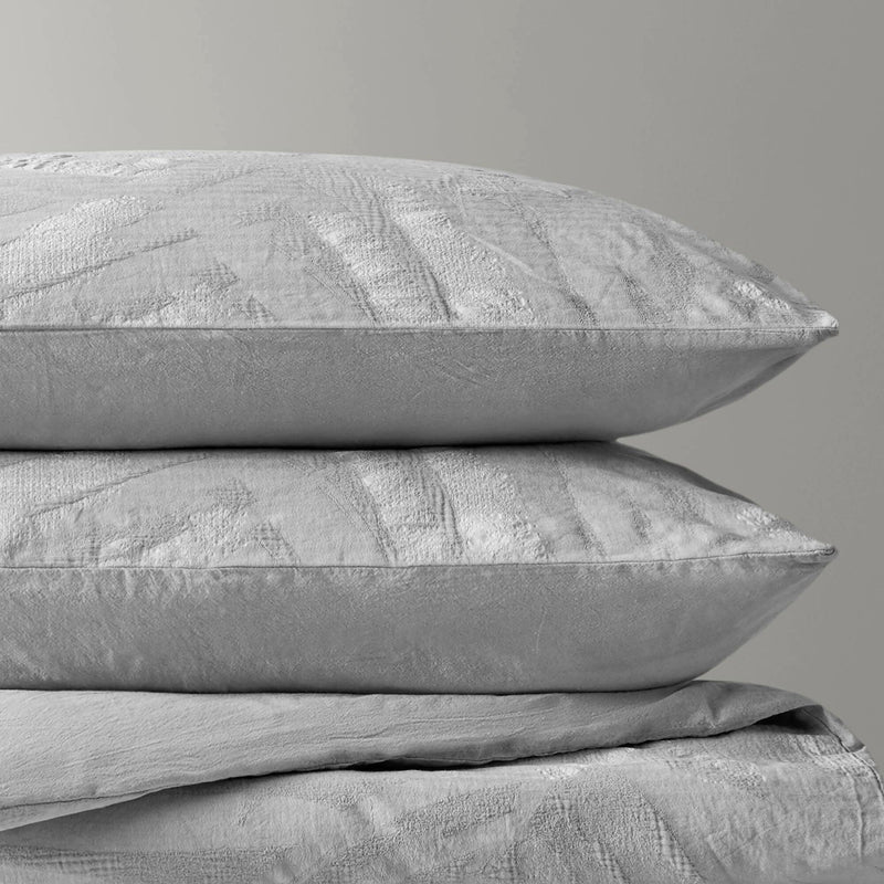 3 Pieces Full/Queen Cotton Duvet Set,Light Gray