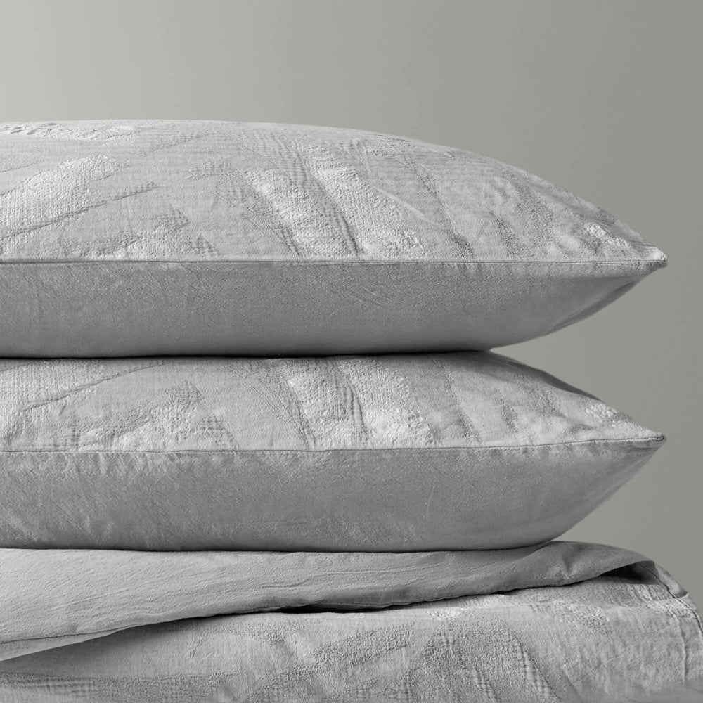 3 Pieces King Cotton Duvet Set,Light Gray Media 11