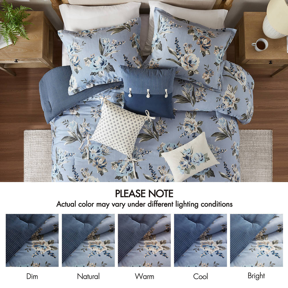 7PCS King Vintage Floral Comforter Set Media 6