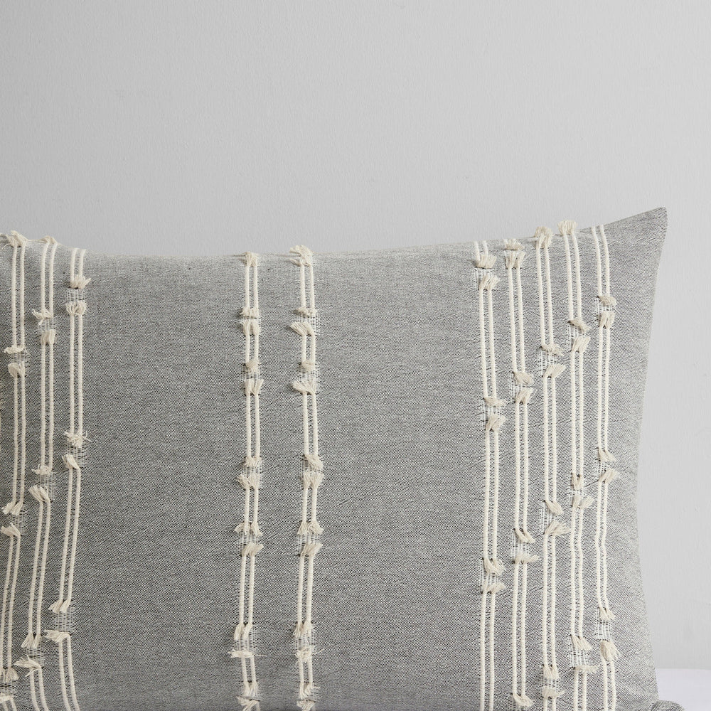 3 Piece Cotton Jacquard Comforter Set Gray Full/Queen Media 12