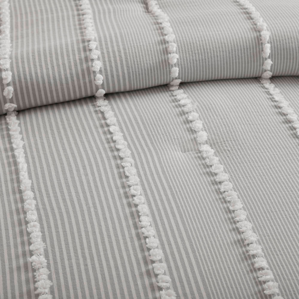 3- Piece King Cotton Yarn Dyed Comforter Set Media 2