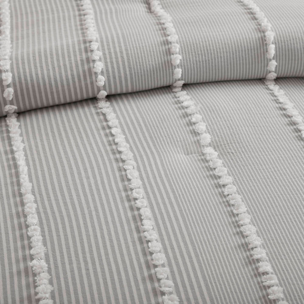 3- Piece Full/Queen Cotton Yarn Dyed Comforter Set Media 2