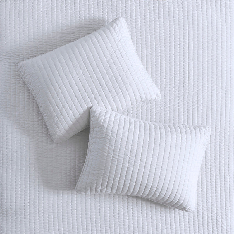2 Piece Quilt Set White Twin/Twin XL