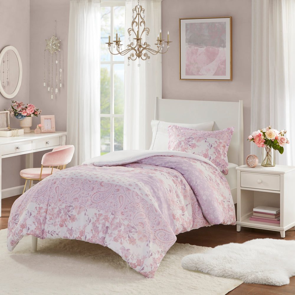 2PCS Twin/Twin XL Floral Paisley Duvet Cover Set Media 14