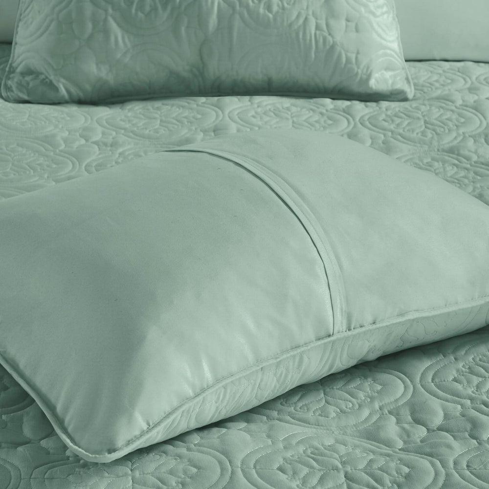 3 Piece Reversible Bedspread Set Seafoam King/Cal King Media 3