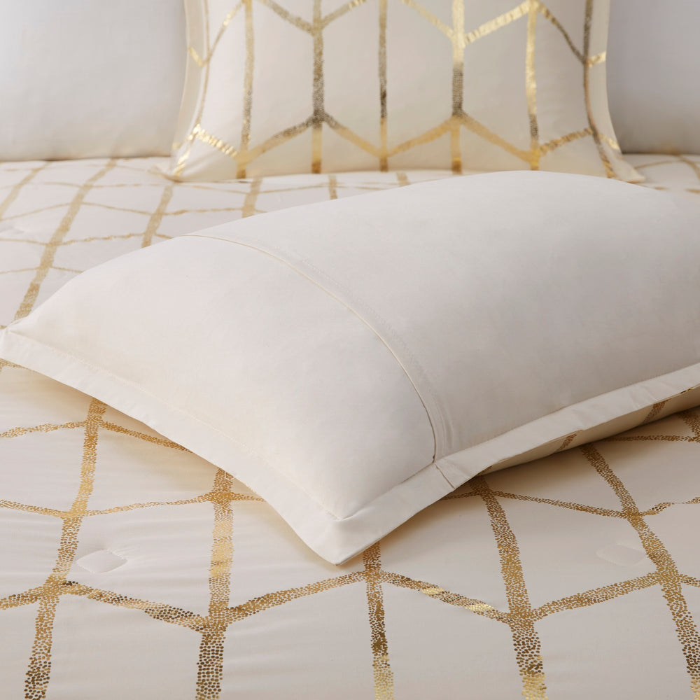 5-Piece King/Cal King 100% Polyester Brushed   Printed Comforter Set Media 2