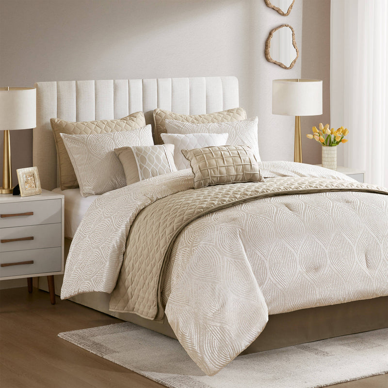 10- Piece Jacquard Comforter Set
