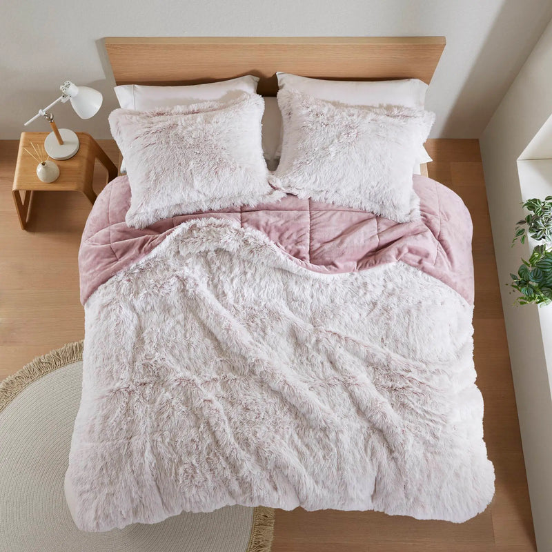 Shaggy Faux Fur Comforter Mini Set