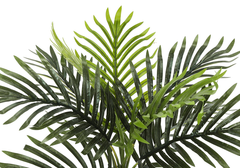 Artificial Plant, 20' Tall, Palm, Indoor, Faux, Fake, Table, Greenery, Potted, Real Touch, Decorative, Green Leaves, Black Pot