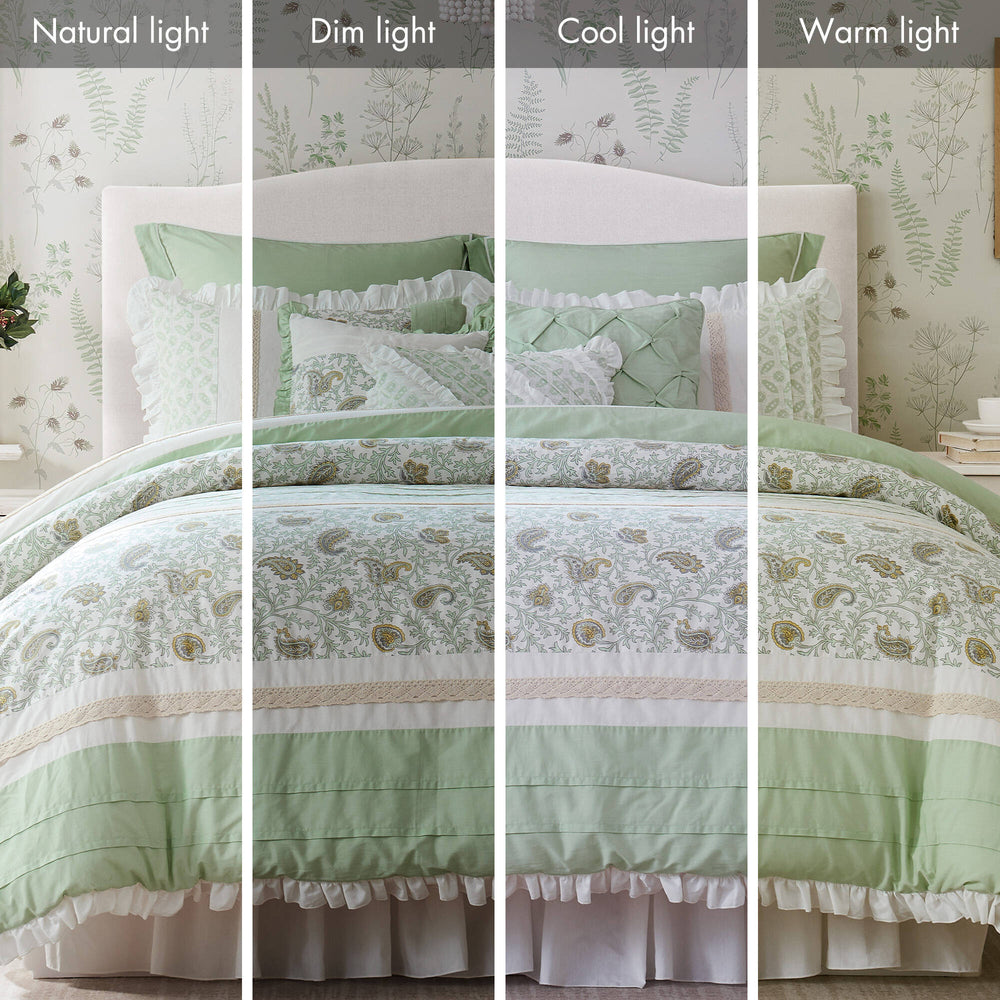 9 Piece Cotton Percale Comforter Set King Media 2