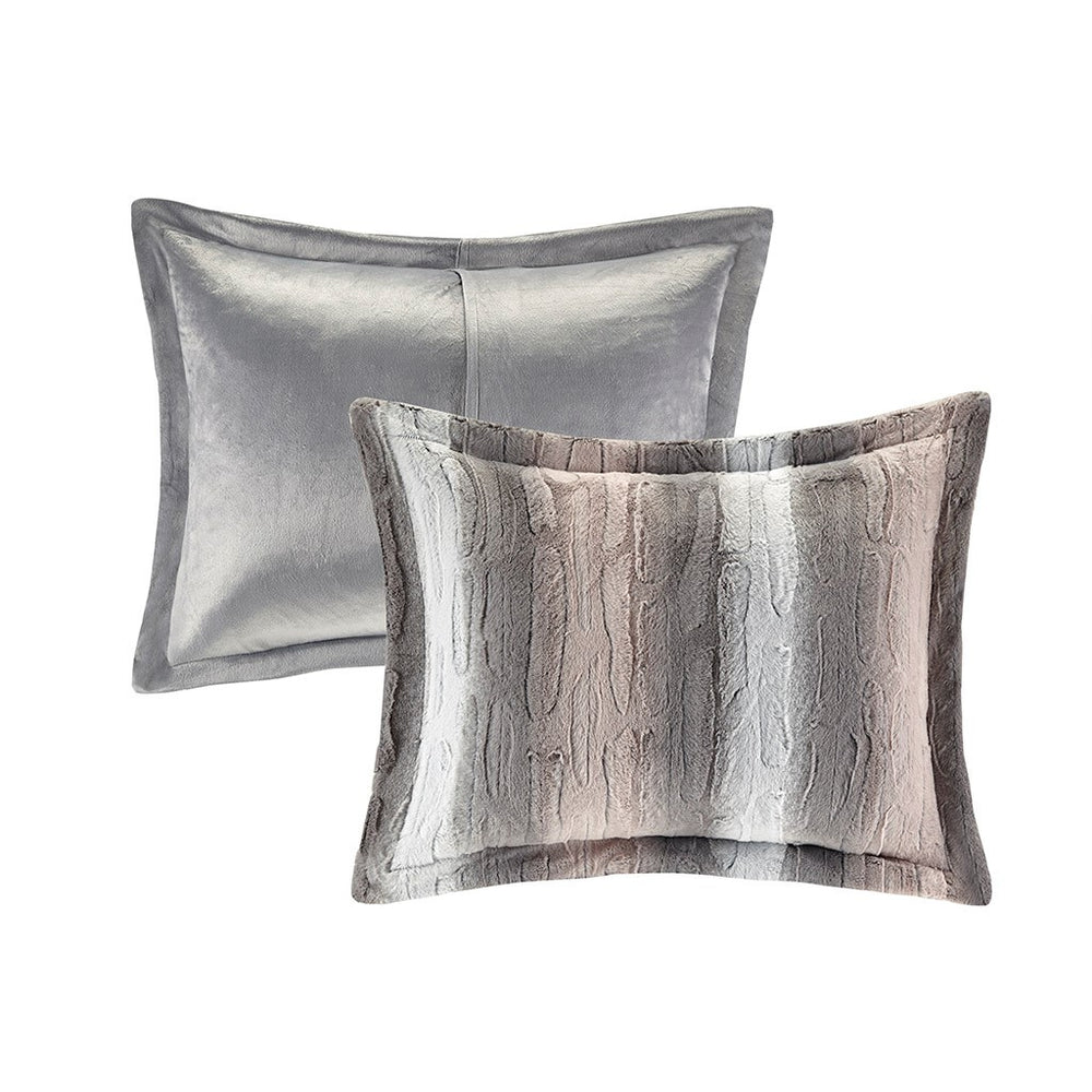 King 4PC Faux Fur Comforter Set Media 8