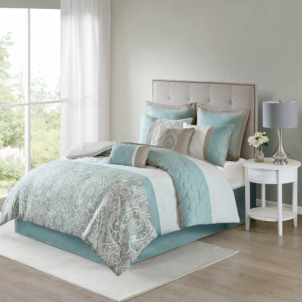 Queen 8 Piece Comforter Set Media 1