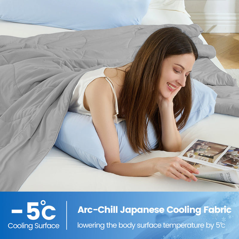 1-Piece 90x90' Cooling DA Comforter,Gray
