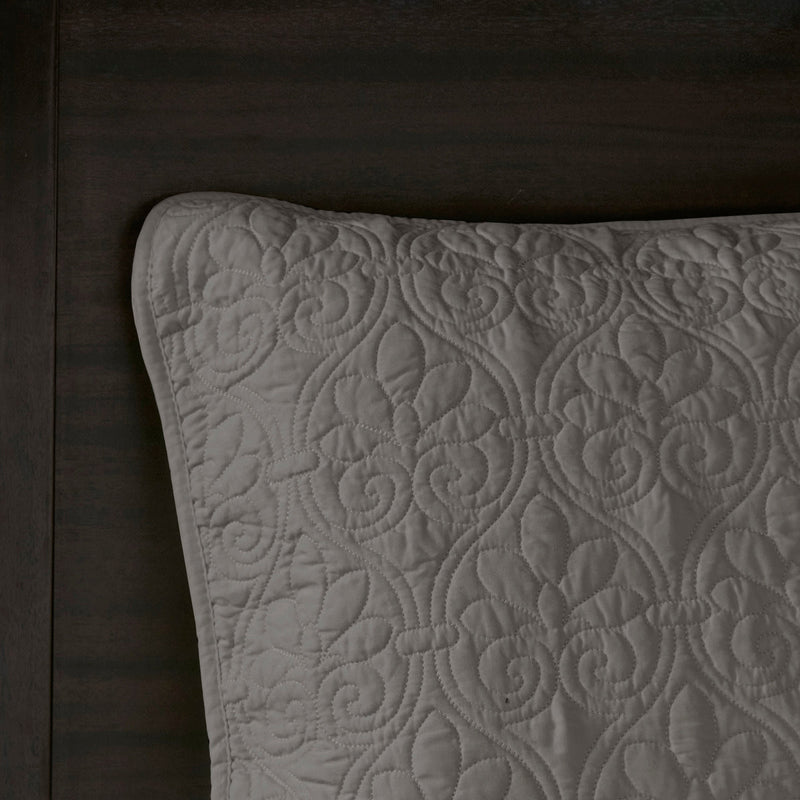 Reversible Bedspread Set Dark Grey King