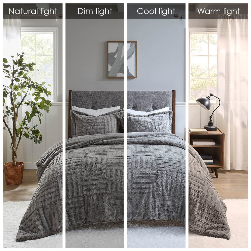 Full/Queen Fur Down Alternative Comforter Mini Set Media 5