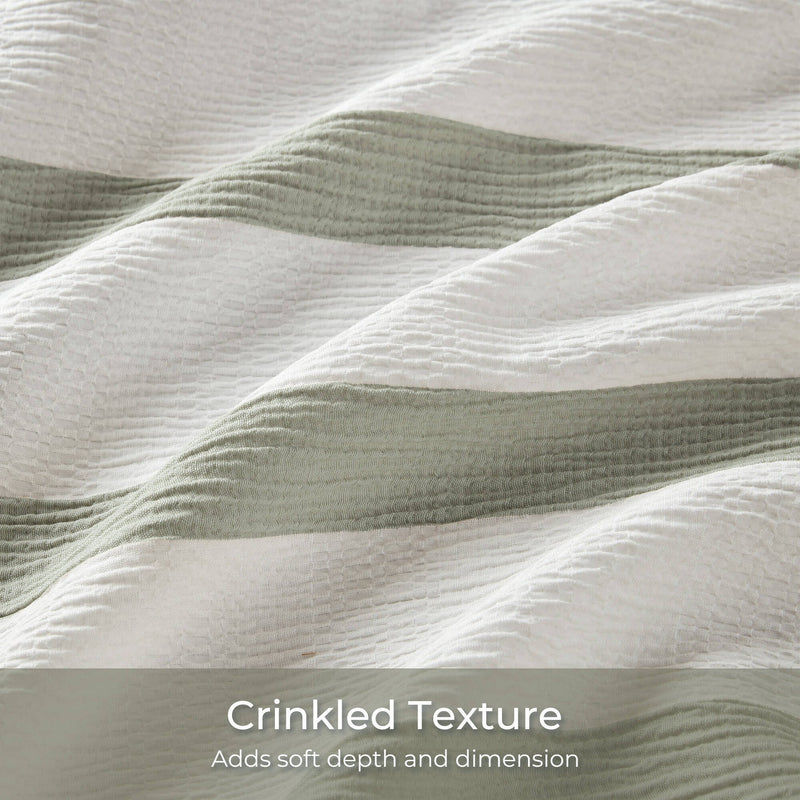 2-Piece Twin/Twin XL Yarn-dyed striped comforter