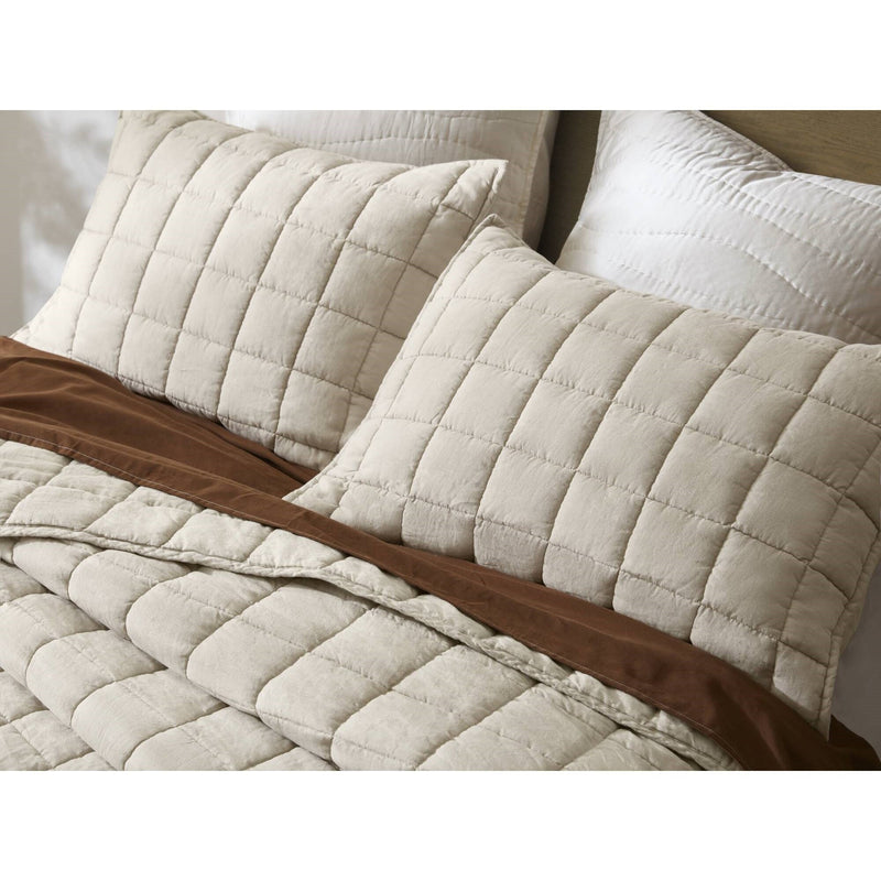 3-Piece Full/Queen Linen Garment Washed Quilt Set,Linen
