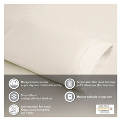 4-Piece Cooling Cotton Blend Sheet Set perspective
